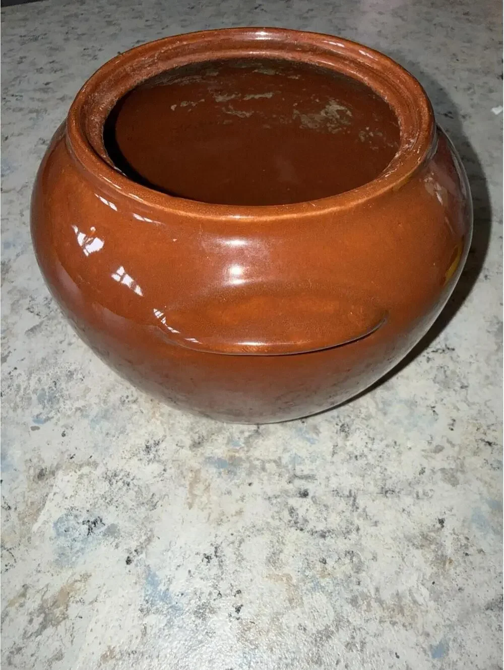 Vintage Bean Pot Handle Rustic Earthenware Bowl 10 Inch, Country, Cottage Core